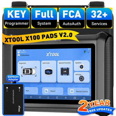 XTOOL USED X100PAD S V2.0 IMMO Key FOB Programmer Car Diagnostic Tool Scanner
