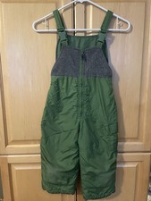 London Fog Bib Snow Pants Green Toddler Youth Size 4T