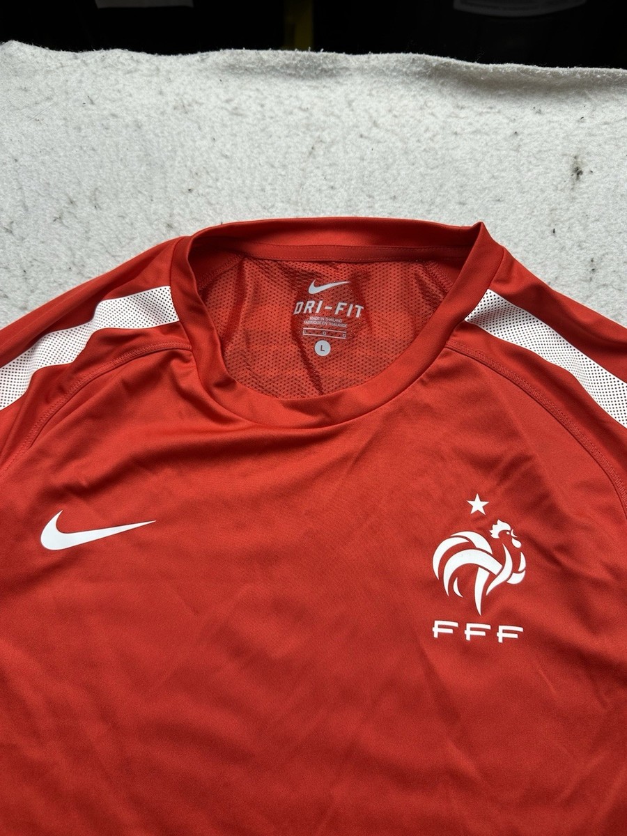 Vintage Men's Nike France National Jersey Kit Sz L 2010/11 Red FFF