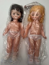 2 Vintage Fibre-Craft 13 Angel Dolls 1-Blonde 1-Brown Hair Blue Eyes NOS Sealed