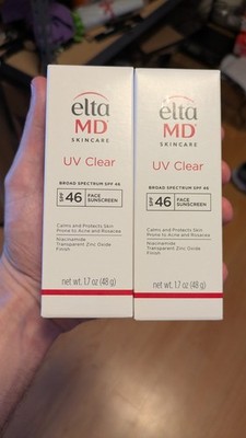 2x EltaMD UV Clear Broad-spectrum  SPF 46 1.7 oz EXP2029 New! Twin Packk