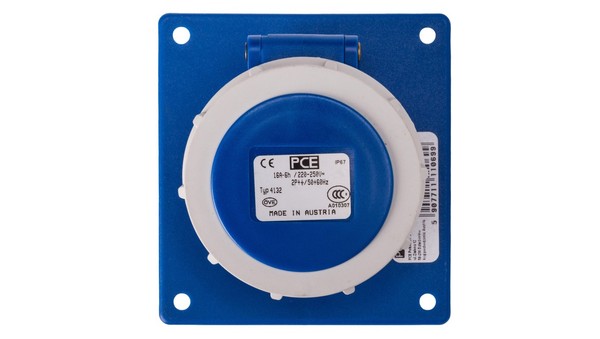 Gniazdo Tablicowe SkośNe 16A 3P 230V /80X97/ Niebieskie IP67 Power Twist 4132-6-image