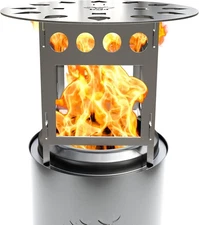 YEFU Fire Pit Heat Deflector for Solo Mesa Stove, Portable Heat Diffuser for 5 i