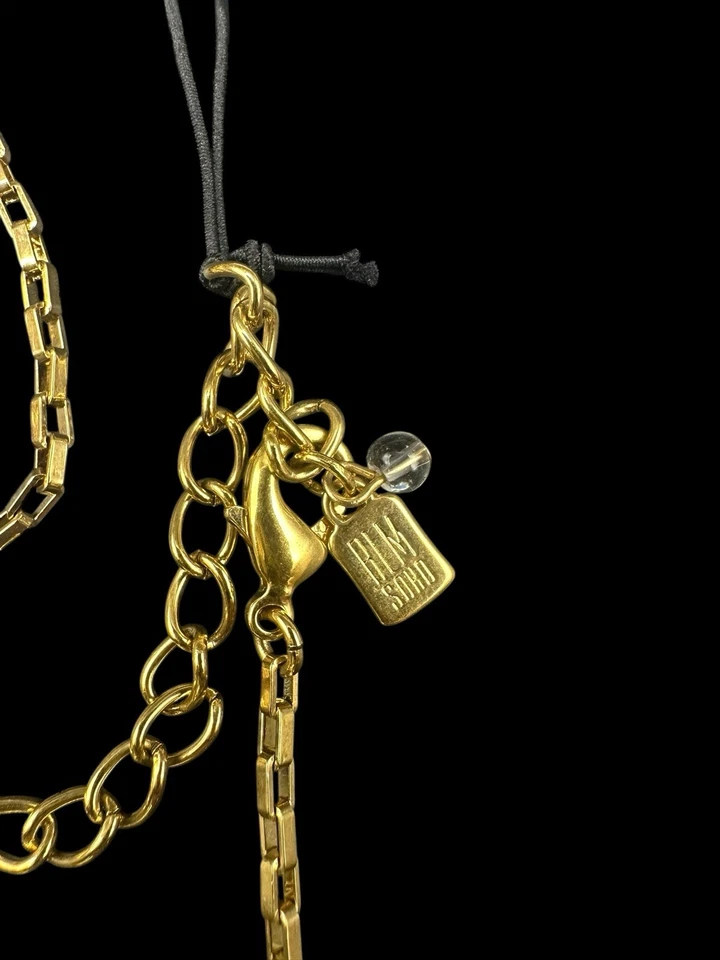 Collar Colgante Modernista Placa Oro Amarillo Martillado Robert Lee Morris RLM SOHO Foto 4 de 4