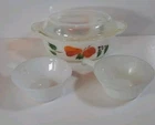 Milk Glass Lot Vintage Anchor Hocking Fire King  Casserole W Lid 2 QT #467, ++..