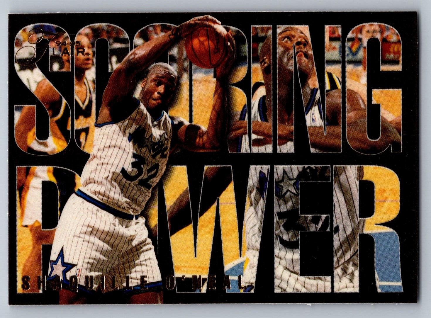1994 Fleer Flair Shaquille O'Neal Scoring Power INSERT 5 OF 10