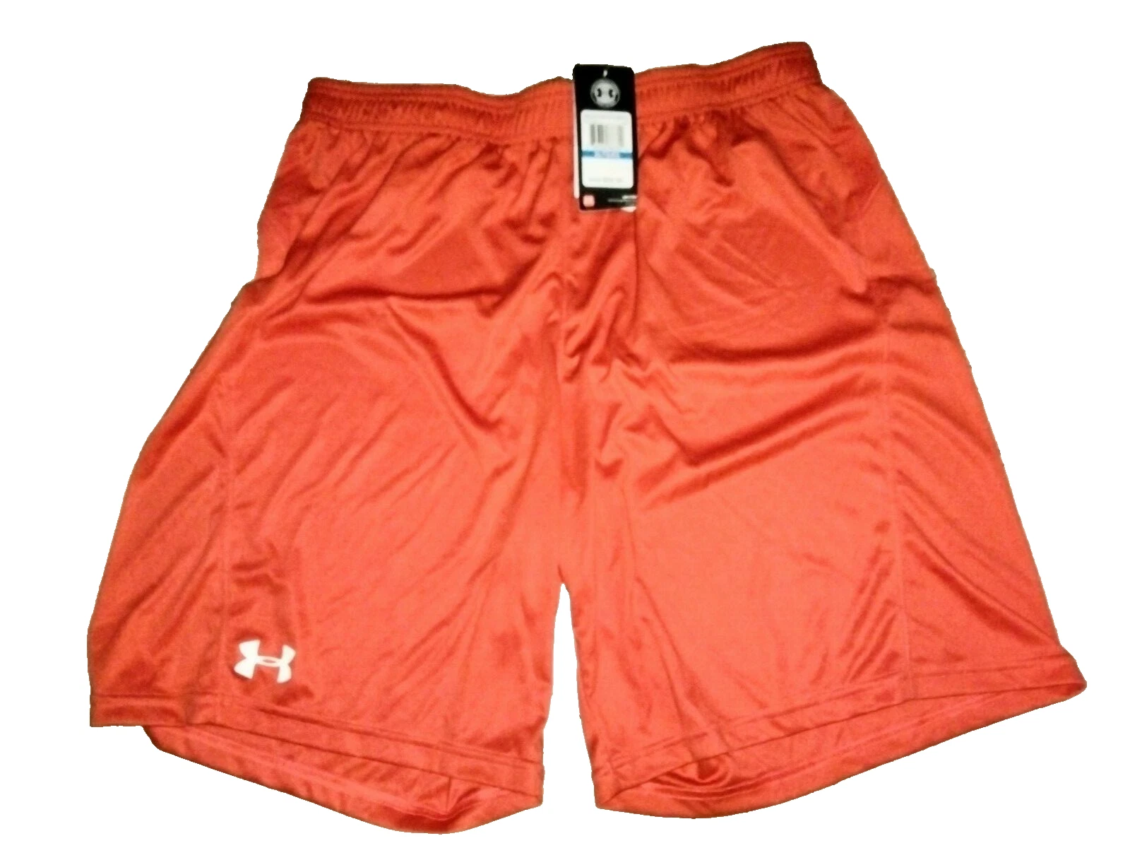 UNDER ARMOUR Fit Mens Heat Gear Soccer Shorts XL Red 8" Inseam