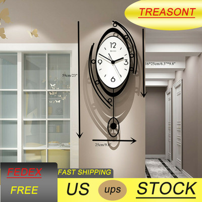 25*59cm Nordic Large Wall Clock Dining Room 3D Creative Round Clocks Home Decor
