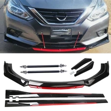 Gloss Black Red Front Lip Chin Bumper Spoiler Splitter For Nissan Maxima Body