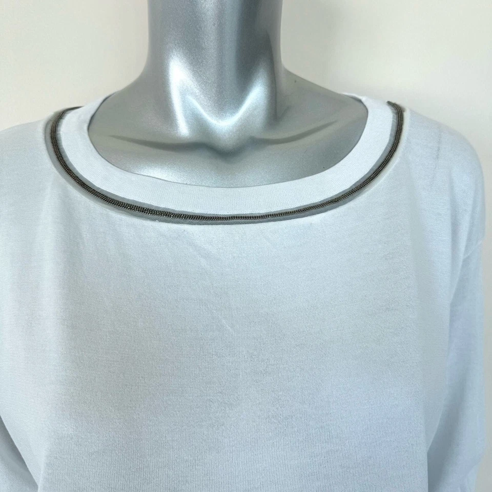 Brunello Cucinelli women cotton sweater size 6US Authentic Retail 950$ - Image 2 of 4