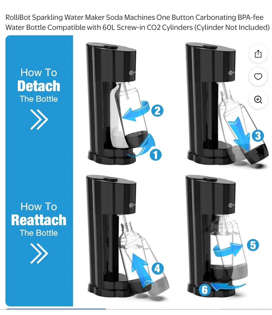 Rollibot Soda Water Maker (similar to Soda Stream)