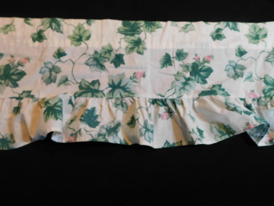 DE COLECCIÓN HIEDRA VID CORTINA PANEL CENEFA VOLANTE COCINA 70" ROSA FLOR HECHO EN EE. UU. Foto 2 de 4