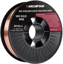 	ARCCAPTAIN Mig Welding Wire 0.030 10Lb Mig Wire ER70S-6 10Lbs Gas Solid Carbon	