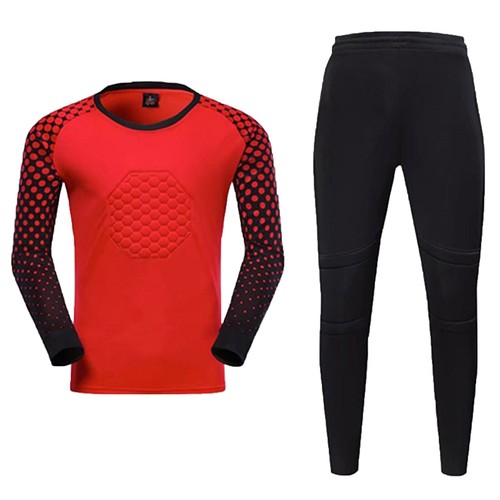 Boys Football Match Uniform Goalkeeper Padded Jersey Shirts and Pants Sport Suit - Picture 24 of 66