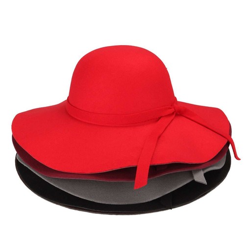1/2 Pack Bowler Fedora Hat Cap gift Floppy Cloche Sun Vintage Women's Wide Brim - Picture 5 of 16