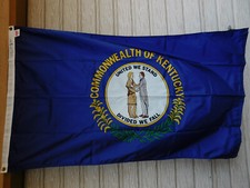 Vintage Dettra Flag State Of Kentucky - 3' x 5' - Dura-Lite Nylon. Made In USA