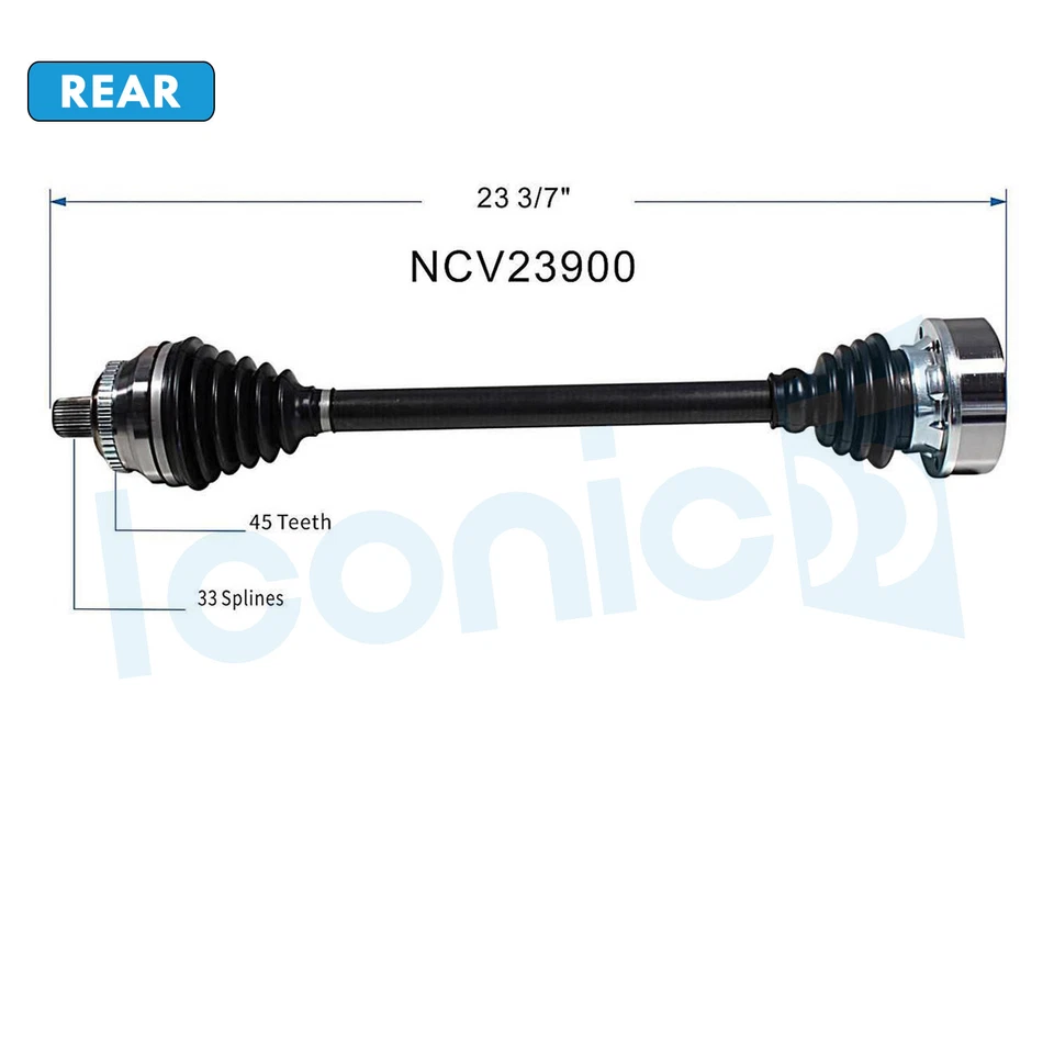 Пара задних валов полного привода оси CV для 1996 1997 1998-2000 Audi A4 Quattro 1,8 л 2,8 л - Изображение 2 из 4