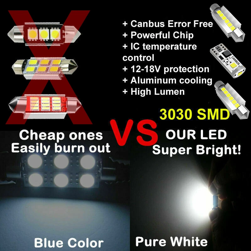 Mercedes W204 C204 LED Interior Kit Premium Canbus Error Free Bulbs C Class - Image 2 of 4