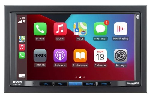 JENSEN 7” TOUCHSCREEN DOUBLE-DIN RECEIVER w/WIRELESS APPLE CARPLAY, ANDROID AUTO - Picture 5 of 6