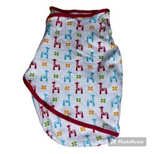 JJ Cole Multicolored Giraffe 100 Cotton Infant Baby Swaddle Pouch