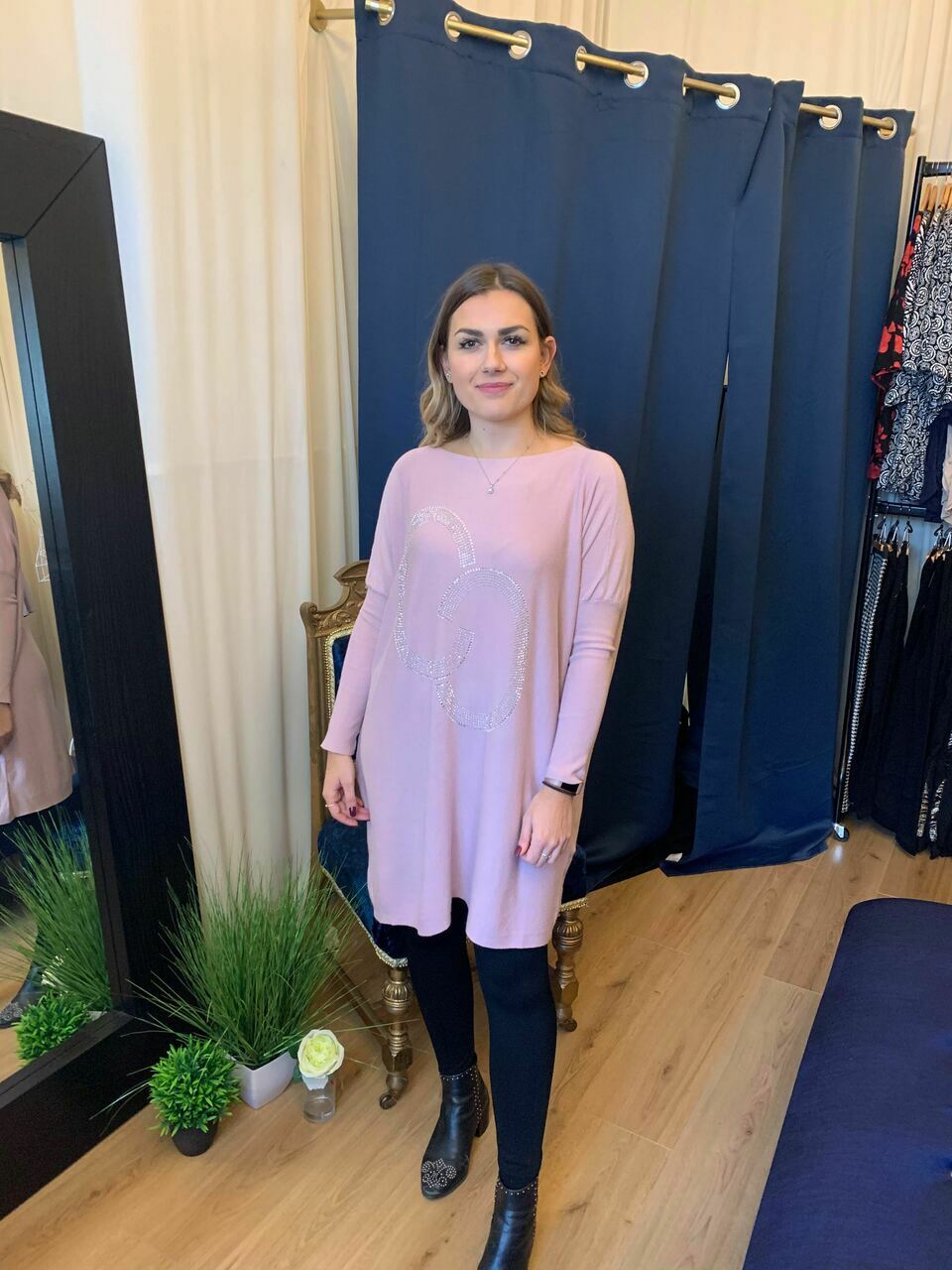 Designer Tops - Pink Ladies Fine Knit 