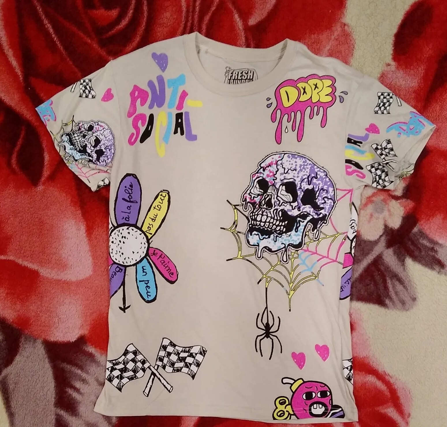 ALTRA T SHIRT DONNA ANTI SOCIAL TESCHIO ADULTO TAGLIA (M) TESCHI