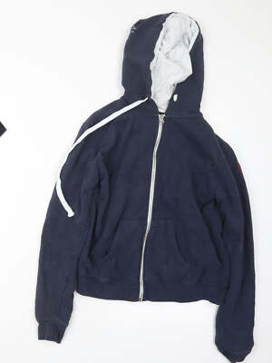lovethislife Damen Hoodie blau Baumwollmischung Full Zip Größe S Reißverschluss
