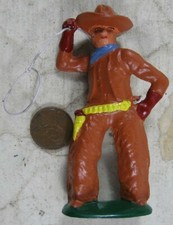 Vintage 1930's Cast Lead Manoil Barclay Cowboy With Lasso 3