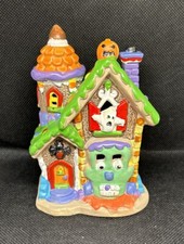 Vintage Halloween Village Ceramic Haunted Hou...