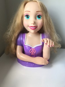 Disney Kids Childrens Rapunzel Tangled Hairdressing Hair Doll Head