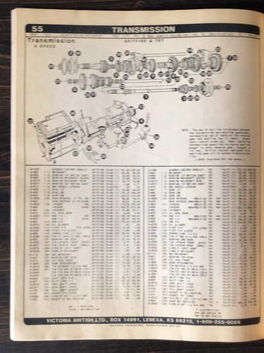 Victoria British Ltd. Katalog - TR Zubehör und Teile Ausgabe 1986 / 1987 - Bild 7 von 9