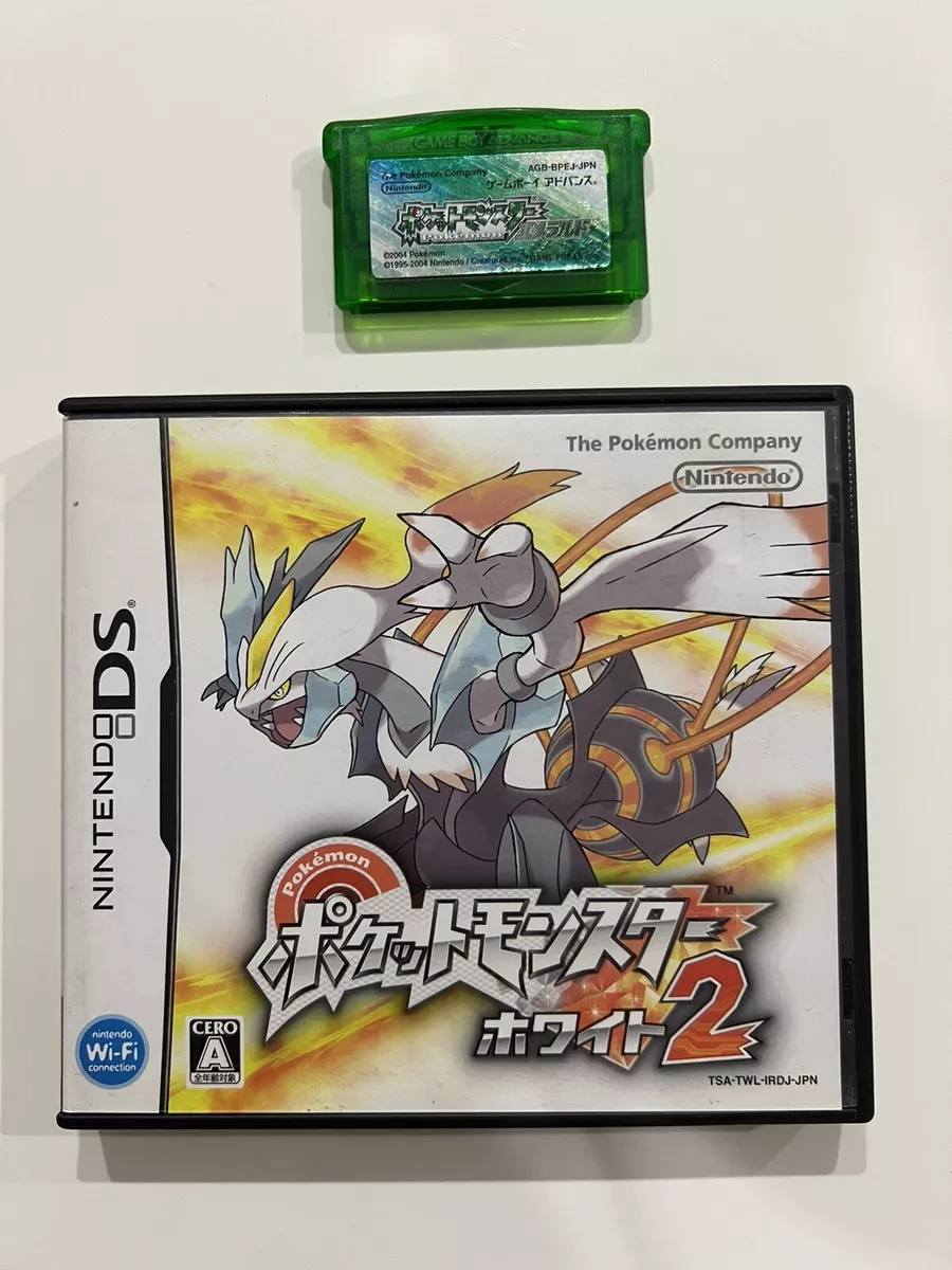 Pokemon Emerald White2 2set Nintendo DS GameBoy Advance Japanese NDS GBA 