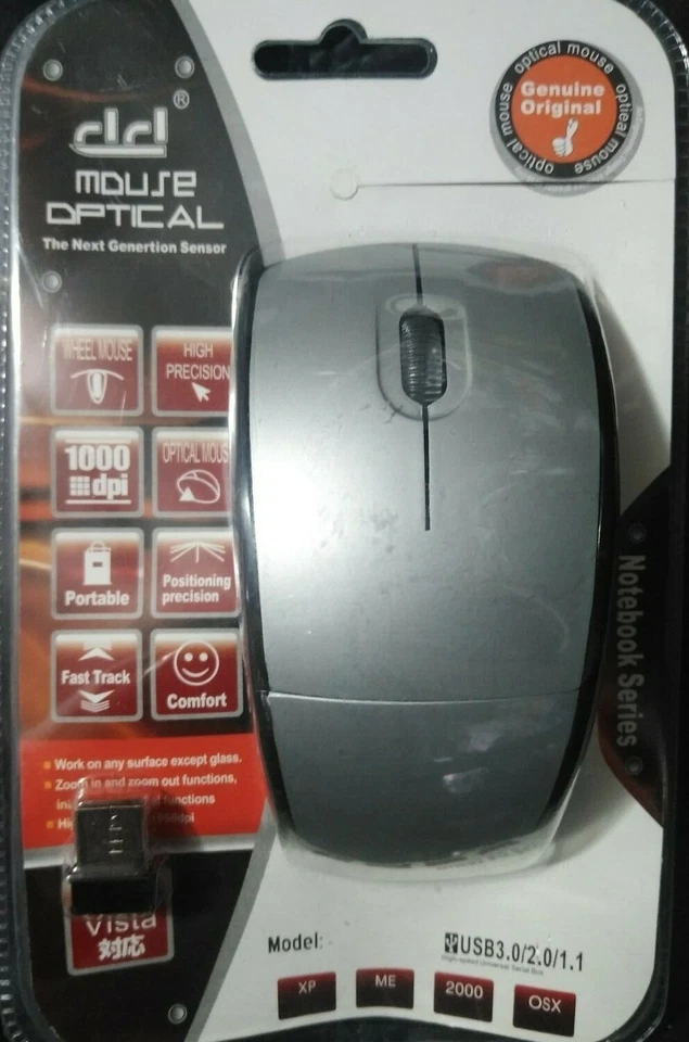 Wireless Mouse, 3.0G Portable Optical Silent Ergonomic Wireless Computer Mouse  - Image 3 of 4