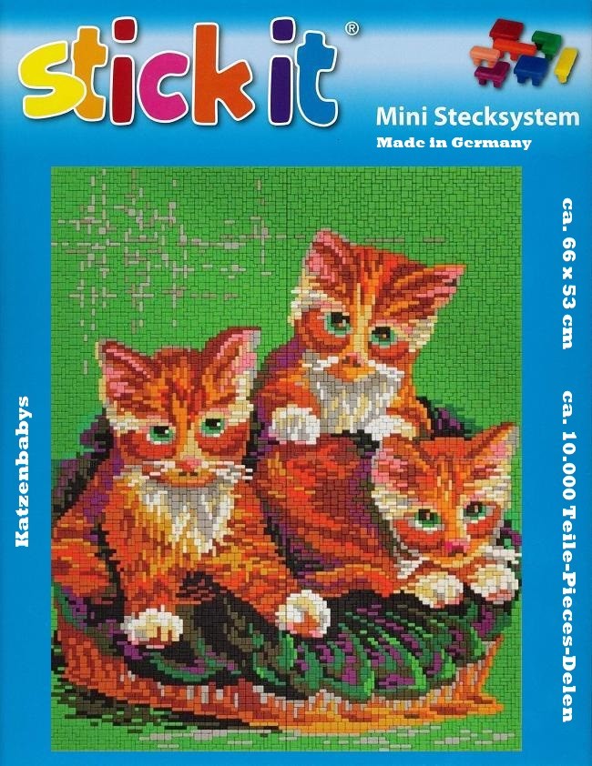 Stickit Mini Stecksystem Katzenbabys - Kreatives Bastelset Mit 10.000 Teilen