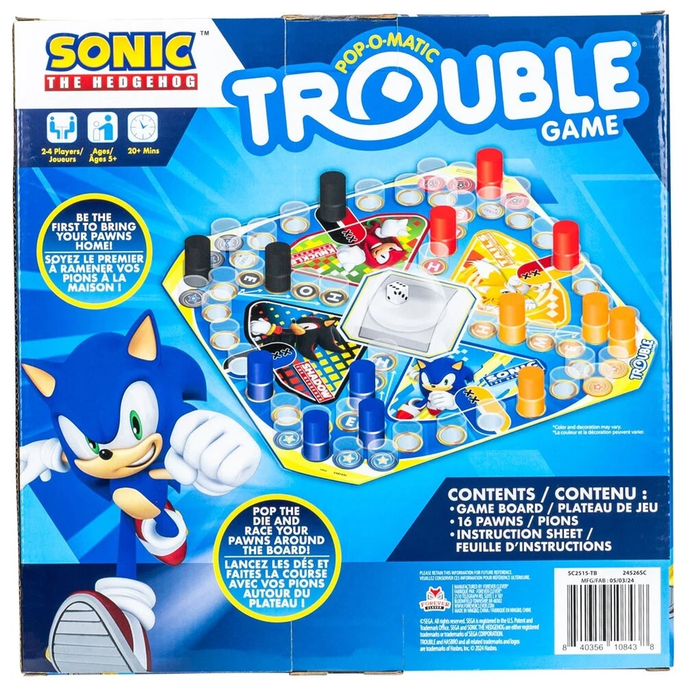 Sonic the Hedgehog Pop-O-Matic Trouble Board Game - Image 3 of 3