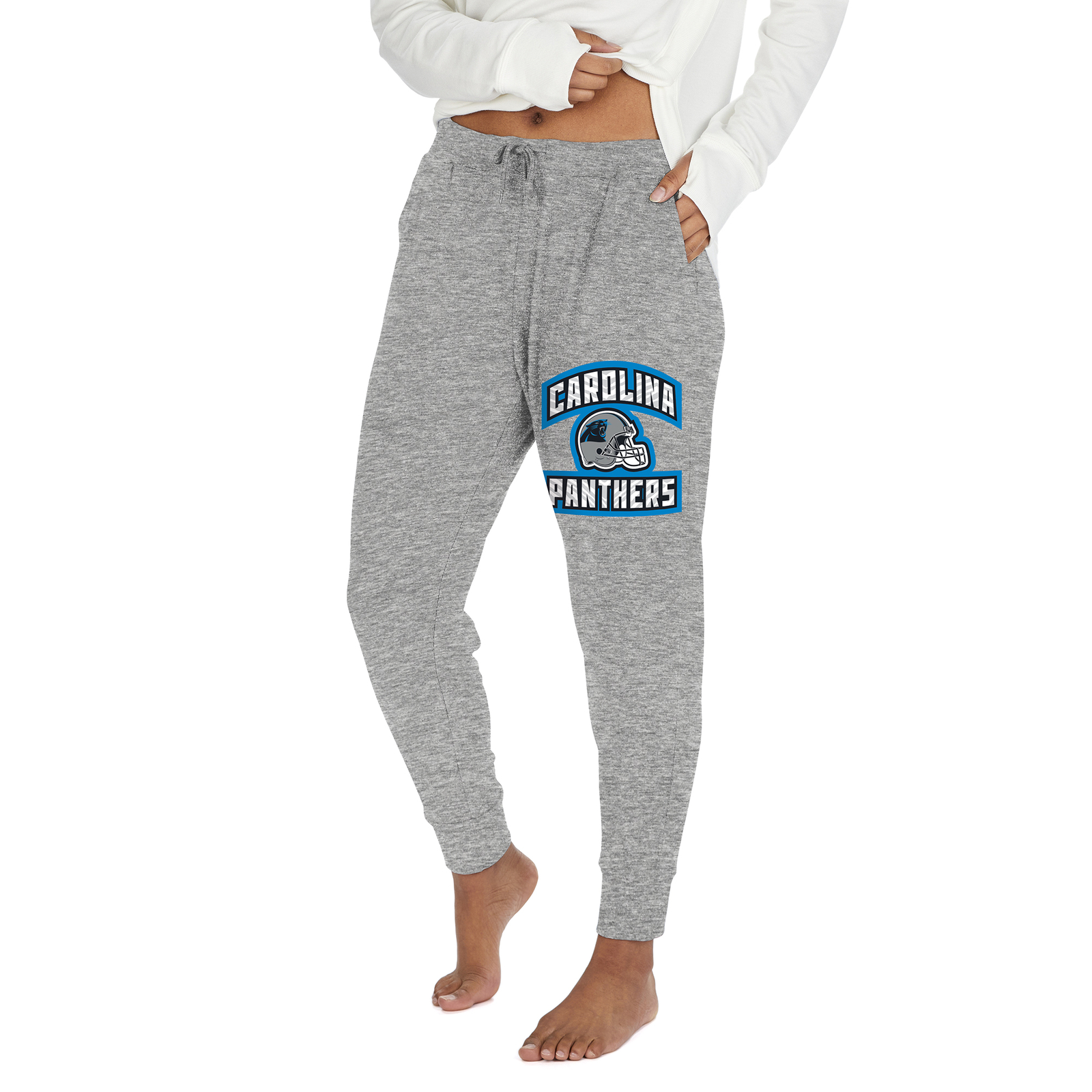 Женские кроссовки для бега трусцой Zubaz NFL Carolina Panthers Marled Grey Soft