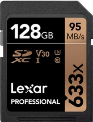 Lexar Professional 128SD SDXC memory Card 633X, U1, 95MB/s