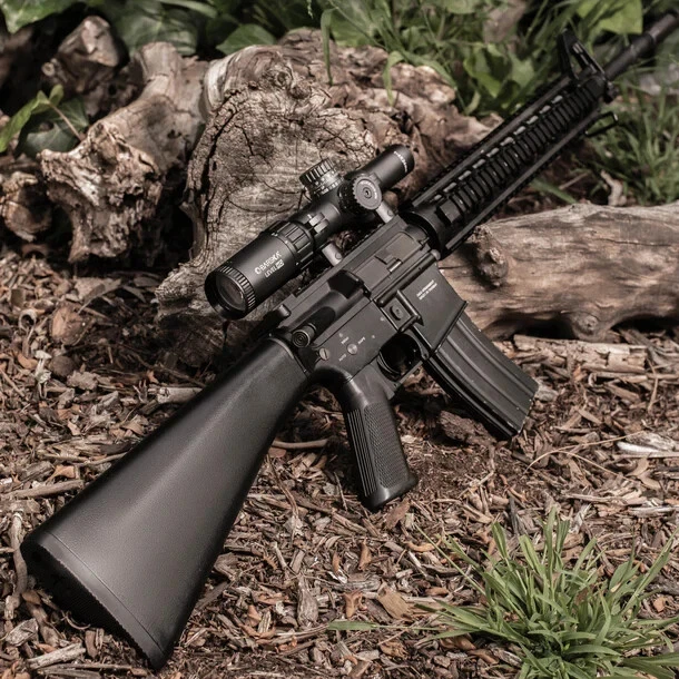 Mira para rifle Barska Zoom 1-4x 24 mm 223 nivel de retícula HD BDC AC12798 + 2X anillos Foto 3 de 4