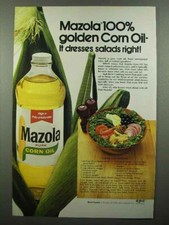 1973 Mazola Corn Oil Ad - It Dresses Salads Right