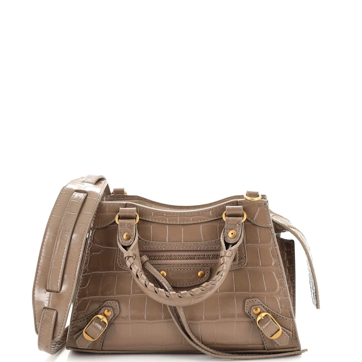 Balenciaga Neo Classic City Bag Crocodile Embossed Leather Mini