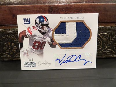 National Treasures Century Autograph Jersey Giants Victor Cruz 3/5