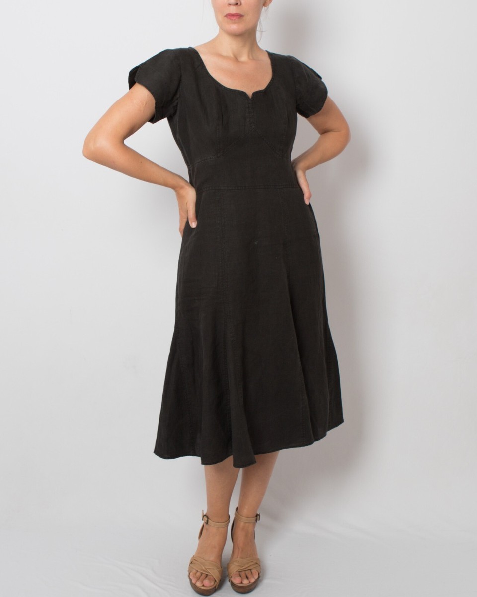 Weekend Max Mara Black Linen Flare Dress Medium Size | eBay Weekend Max Mara Black Linen Flare Dress Medium Size | eBay