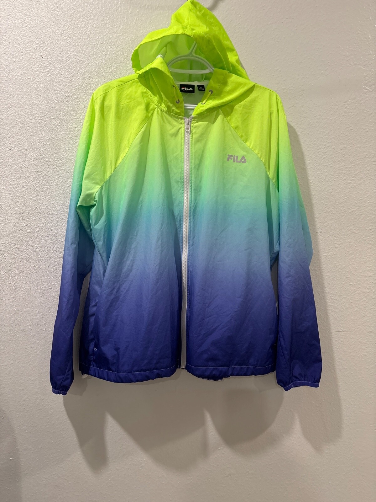 Giacca a vento Ombré Fila Sport con cappuccio taglia xl