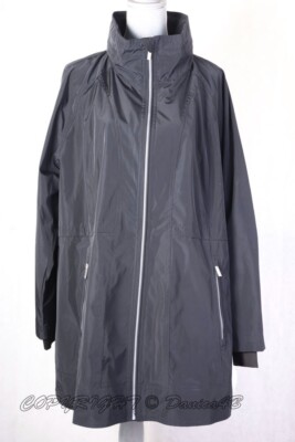 Calvin Klein Women Waterproof With Removable Hood Rain Trench Coat Black  Plus 1X