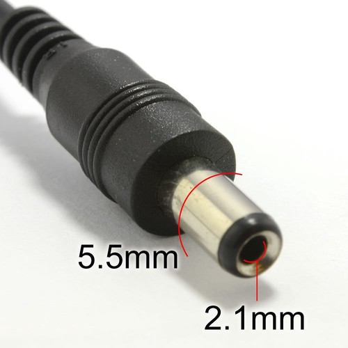 2x DC 2 Way Cable Male Power Splitter Lead Extension PSU 5.5mm x 2.1mm CCTV - Picture 5 of 6