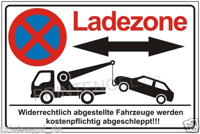 Parken Verboten Schild Schild "Halteverbot - Ladezone Bitte Freihalten" Hinweisschild 300x200 Ausfahrt Freihalten Schild - Foto 9