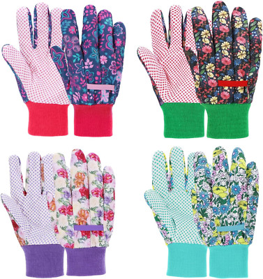 Floral Garden Gloves for Women Soft Breathable Lightweight Gardening