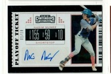 NASIM NUNEZ 2019 Panini Contenders Draft Picks Ticket PLAYOFF AUTO #1/18 MARLINS