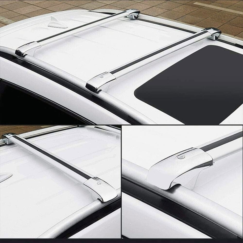 2Pcs Lockable Roof Rail Racks Cross Bars Crossbars Fits For GMC Acadia