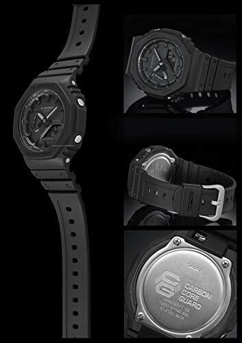 Custom Mod G-Shock GA-2100 -black Carbon Case & Red Markers Custom Mod G-Shock GA-2100 -black Carbon Case & Red Markers